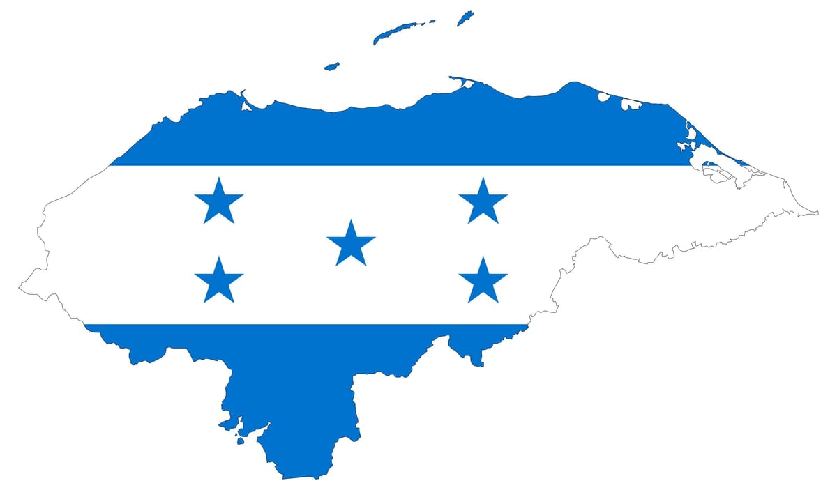 Honduras haritası bayrak