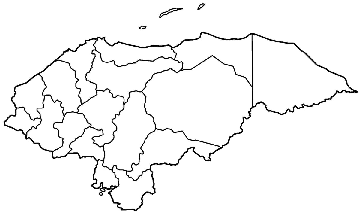 Honduras boş harita 