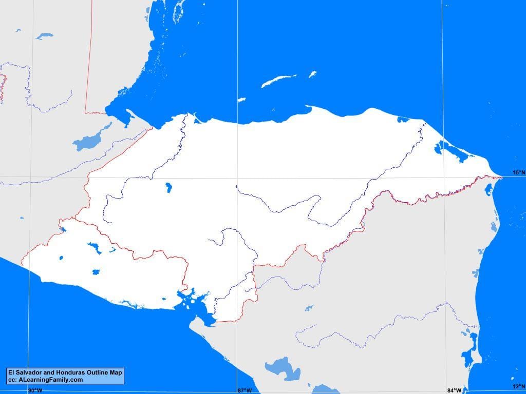 Honduras boş harita