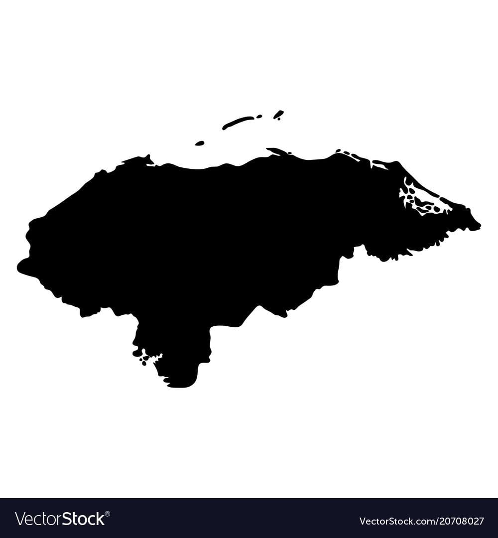 Honduras haritası vektör harita