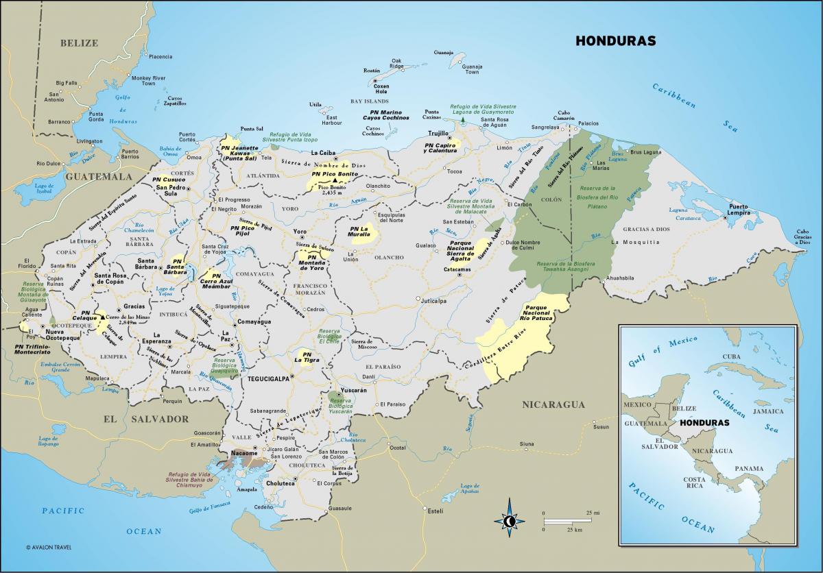 Honduras haritası 