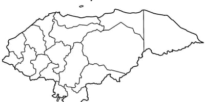 Honduras boş harita 