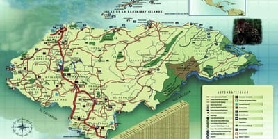 Honduras haritası coğrafya
