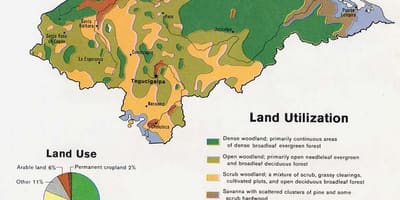 Honduras haritası Dağları