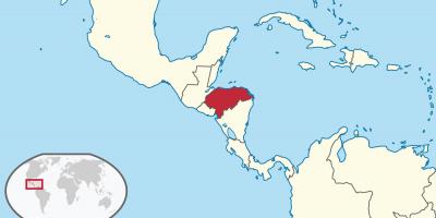 Dünya haritası üzerinde Honduras location 