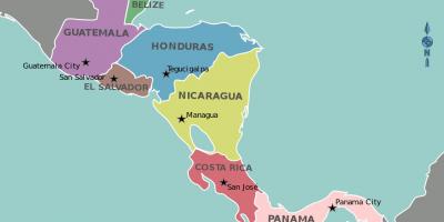 Honduras harita Orta Amerika haritası 