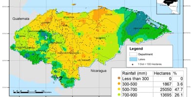Honduras haritası iklim