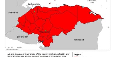 Honduras haritası sıtma