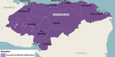 Honduras haritası zika