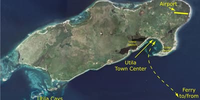 Utila Honduras haritası 